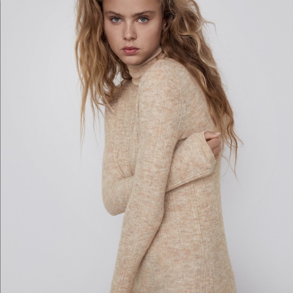 ZARA WOOL BLEND LONG DRESS - Picture 6 of 7